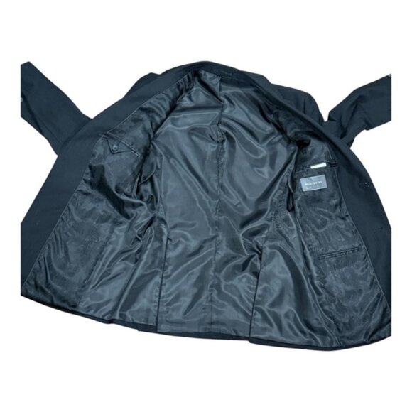 Bellissimo Blazer Mens 38 Black Modern Fit Jacket Polyester Rayon Lined Classic - Picture 5 of 8